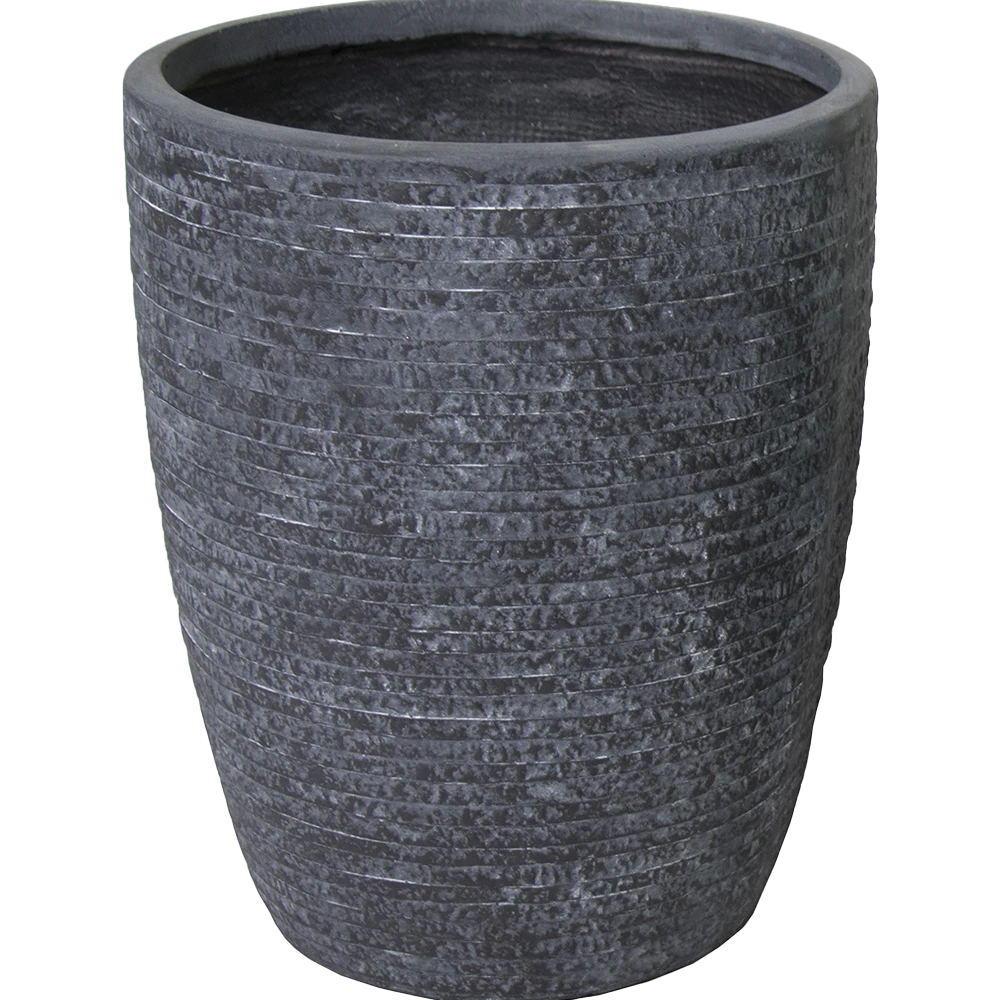 Bloempot Utah Egg High - D36 X H46cm - Donkergrijs 3 Bloempot Utah Egg High - D36 X H46cm - Donkergrijs