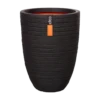 Capi Bloempot Nature Elegant Row NL - D34 X H47cm - Zwart 1 Capi Bloempot Nature Elegant Row NL - D34 X H47cm - Zwart -Planten Winkel vaas elegant laag row nl 36x47 zwart bloempot 1 4