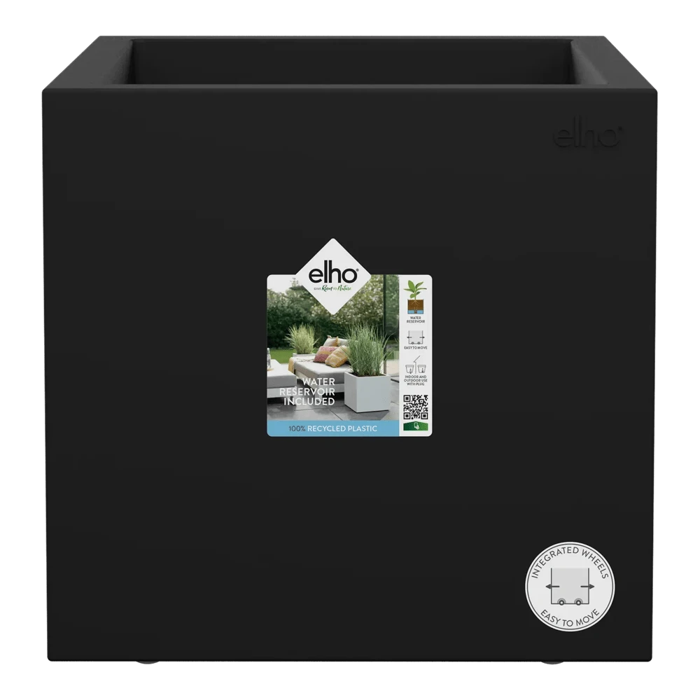 Elho Vivo Next Vierkant Wielen 40cm - Living Black 7 Elho Vivo Next Vierkant Wielen 40cm - Living Black - Afbeelding 5