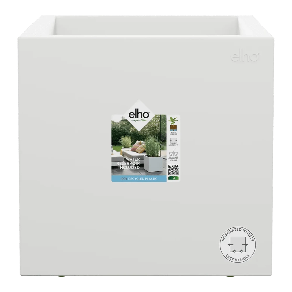 Elho Vivo Next Vierkant Wielen 40cm - Wit 6 Elho Vivo Next Vierkant Wielen 40cm - Wit - Afbeelding 4